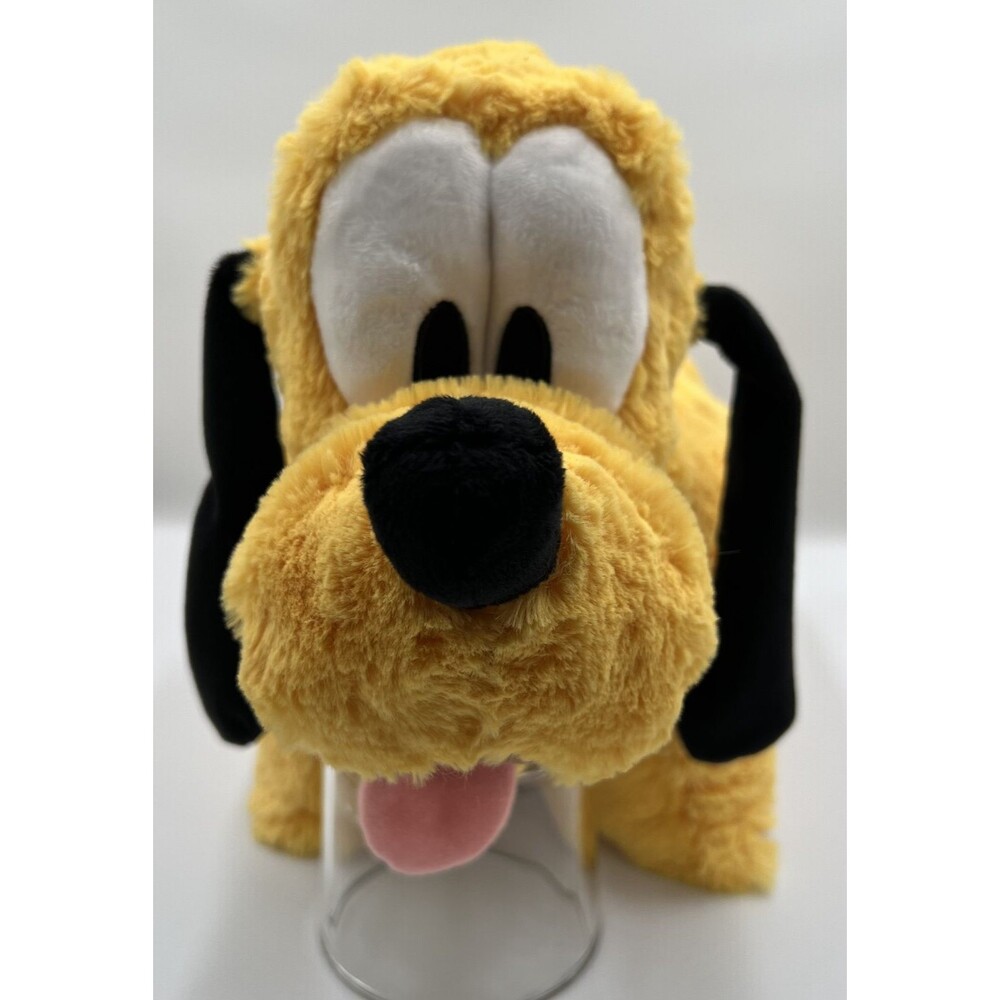 Disney Parks Pluto Plush PillowPet Folding Yellow Dog Stuffed Animal Soft Toy